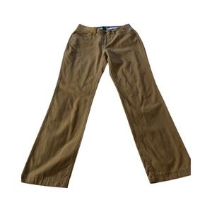 Eddie‎ Bauer Legendwash Curvy Straight Leg Chino Pants Khaki Brown Size 10
